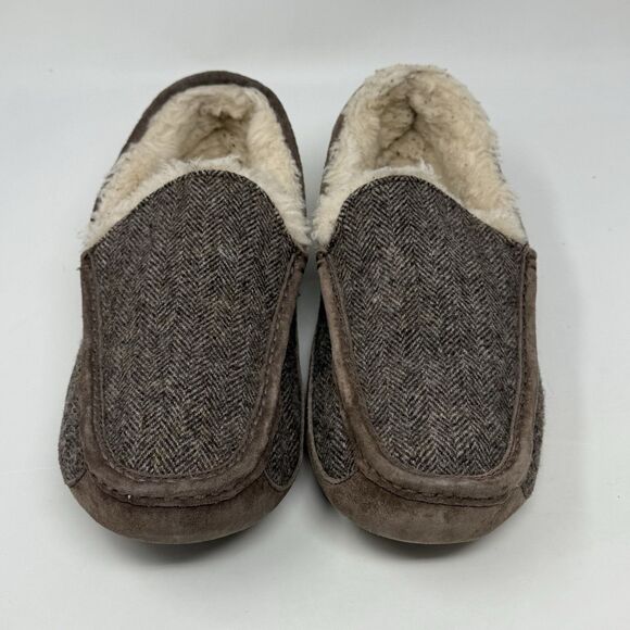 Ugg Ascot Tweed Slippers Shoes Mens 10 Brown Suede Sheepskin Wool Lined Comfort main image 15